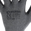 Glove knitted, cotton, gray, covered with black foamed latex, 10 Intertool SP-0115