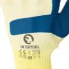 Working gloves of a glazier (mason) blue knitted with latex coating Intertool SP-0003