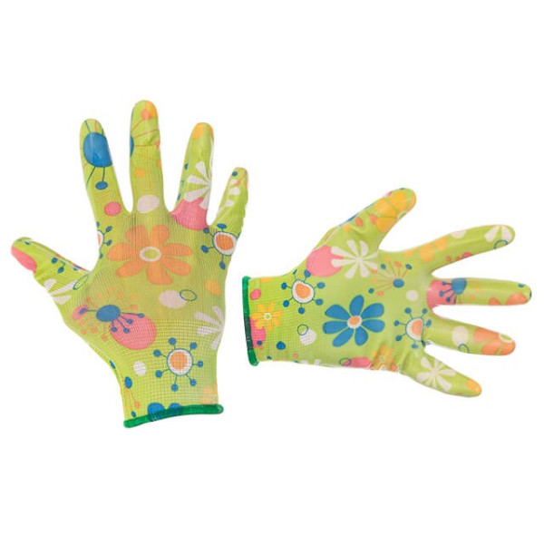 Garden gloves with nitrile coating 8 green Intertool SP-0163