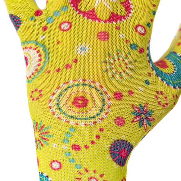 Garden gloves with nitrile coating 8 yellow Intertool SP-0165