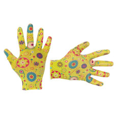 Garden gloves with nitrile coating 8 yellow Intertool SP-0165
