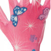 Garden gloves with polyurethane coating 8 pink Intertool SP-0162