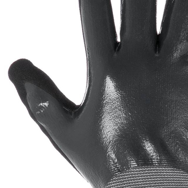 Gloves Synthetic Knitted Full Double Layer Nitrile Basic Smooth Porous Palm Breathable 10 STORM Intertool SP-0190