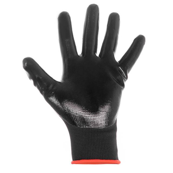 Gloves knitted, synthetic with a smooth nitrile coating 10 STORM Intertool SP-0188
