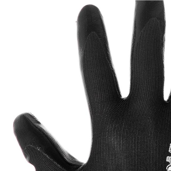 Gloves knitted, synthetic with a smooth nitrile coating 9 STORM Intertool SP-0187