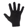 Knitted glove 60% cotton / 40% polyester, with PVC dot, knitting class 7, color black, dot, 38 g Intertool SP-0138