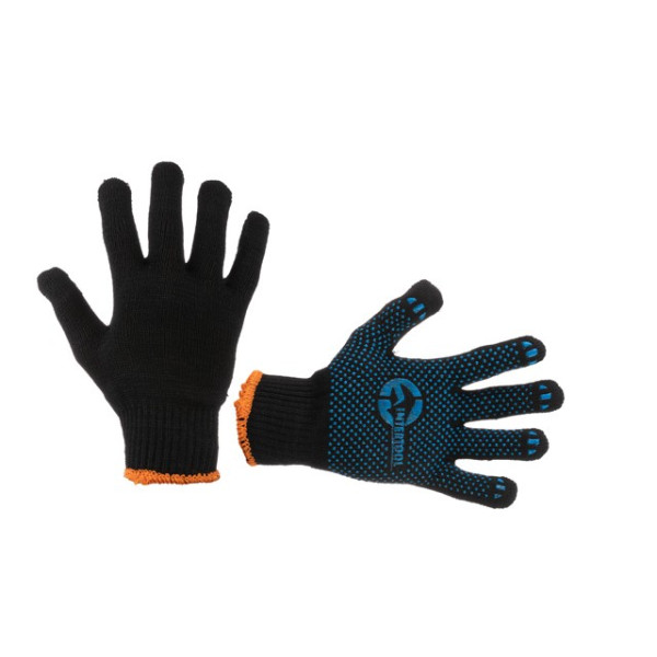 Knitted acrylic glove covered with PVC dots on the palm 9 (blue) Intertool SP-0132
