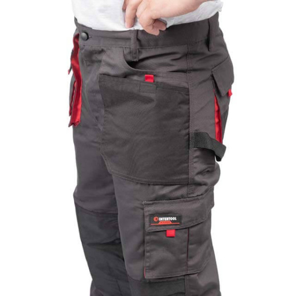 Work pants 80% polyester, 20% cotton, density 260 g / m2, S Intertool SP-3011