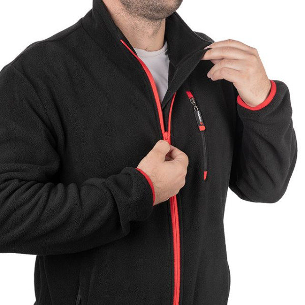 Fleece jacket, polyester fabric, density 280 G, with chest pocket and two side pockets, size L Intertool SP-3103