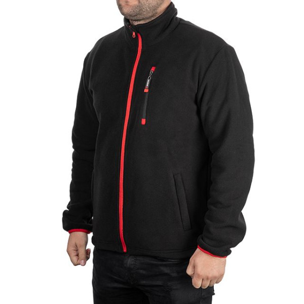 Fleece jacket, polyester fabric, density 280 G, with chest pocket and two side pockets, size L Intertool SP-3103