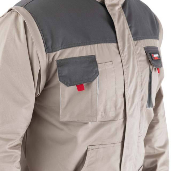 Куртка рабочая 2 в 1, 100% хлопок, плотность 180 г/м2, M Intertool SP-3032
