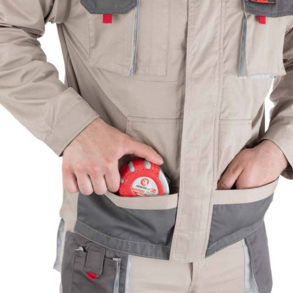 Куртка рабочая 2 в 1, 100% хлопок, плотность 180 г/м2, M Intertool SP-3032