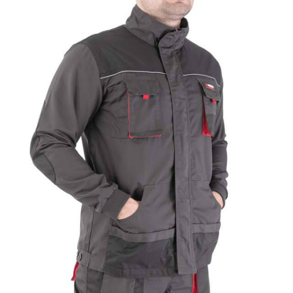 Куртка рабочая 80% полиэстер, 20% хлопок, плотность 260 г/м2, L Intertool SP-3003