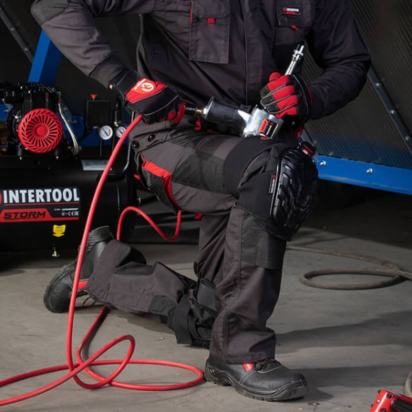 Куртка рабочая 80% полиэстер, 20% хлопок, плотность 260 г/м2, L Intertool SP-3003