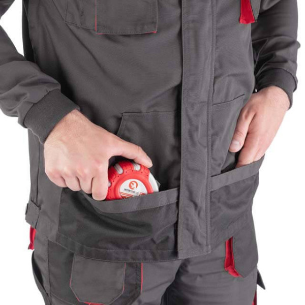 Куртка рабочая 80% полиэстер, 20% хлопок, плотность 260 г/м2, M Intertool SP-3002