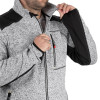 Куртка SOFTSHELL серого цвета с черными вставками, ткань 100% полиэстер 270 G Intertool SP-3114