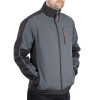 SOFTSHELL jacket dark gray-black, three-layer, stretch fabric 300 GSM 100D with water and wind protection, size M Intertool SP-3132