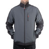 SOFTSHELL jacket dark gray and black, three-layer, stretch fabric 300 GSM 100D with water and wind protection, size L Intertool SP-3133