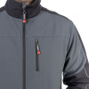 SOFTSHELL jacket dark gray and black, three-layer, stretch fabric 300 GSM 100D with water and wind protection, size L Intertool SP-3133
