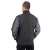 Куртка SOFTSHELL темно серо-черная, трехслойная, ткань стрейч 300 GSM 100D Intertool SP-3136
