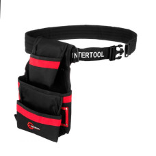 Сумка поясна слюсарно-будівельна, 3 кишені, поліестер Intertool SP-1014