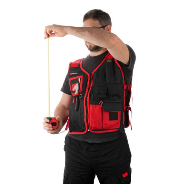 Locksmith and construction vest, 7 pockets, polyester Intertool SP-1001