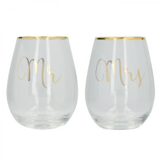 Набор стаканов CreativeTops MR AND MRS, 590 мл, 2 шт.