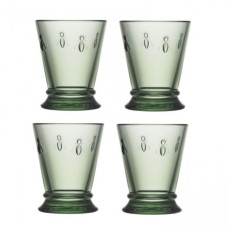 Set of glasses La Rochere Abeille, green, 180 ml, h 9.5 cm, diameter 7.7 cm, 4 pcs.