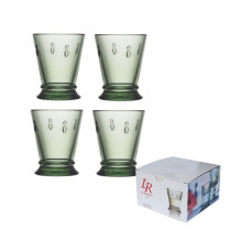 Set of glasses La Rochere Abeille, green, 260 ml, h 10.3 cm, diameter 8.4 cm, 4 pcs.