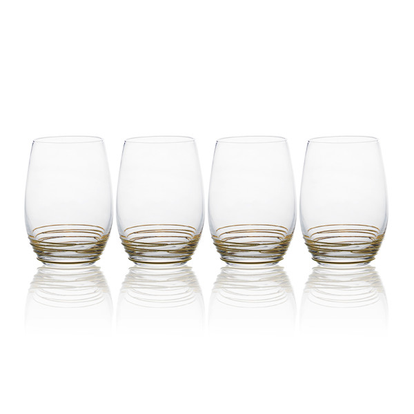 Set of glasses Mikasa Swirl gold h 12.7 cm, 480 ml, 4 pcs.