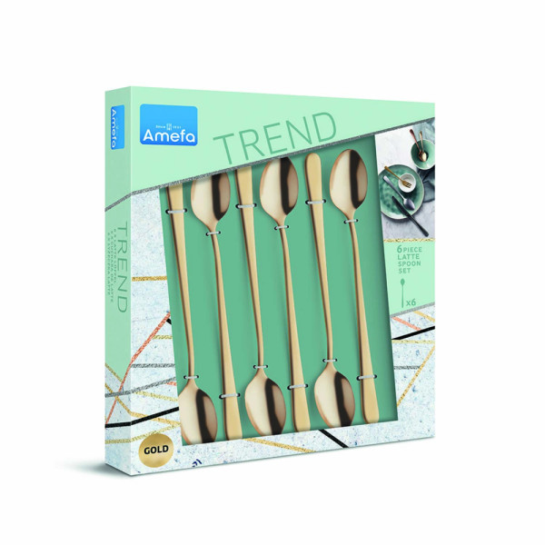 Set of cold tea spoons Amefa AUSTIN GOLD, 6 pcs.
