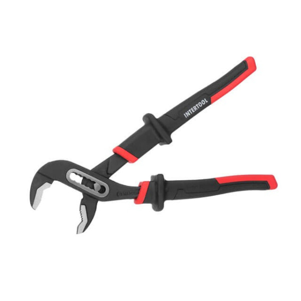 Plumbing pliers 250 mm, forged iron 40CrV, two-component handles STORM Intertool NT-0165