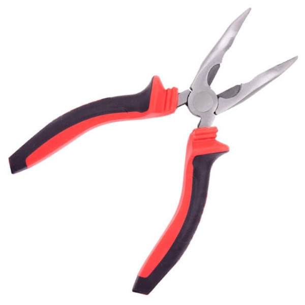 Pliers elongated curved 160 mm, 40CrV, phosphated, polished. Intertool NT-0146