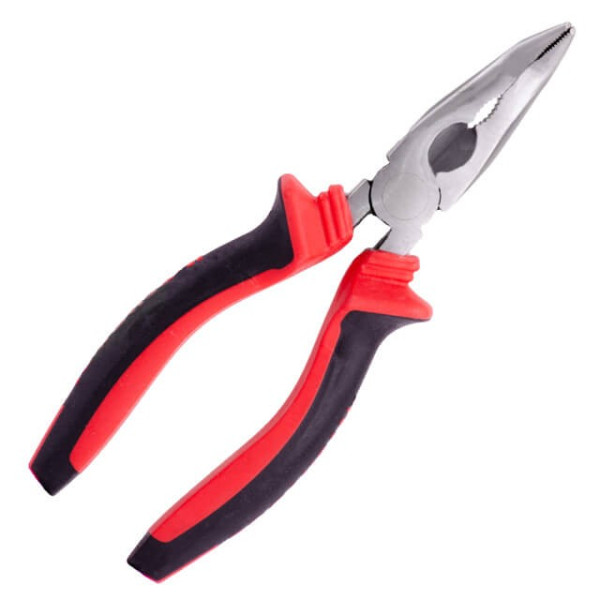 Pliers elongated curved 160 mm, 40CrV, phosphated, polished. Intertool NT-0146