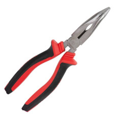 Pliers elongated curved 180 mm, 40CrV, phosphated, polished. Intertool NT-0148