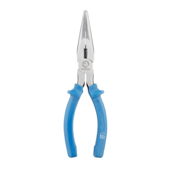 Pliers elongated straight, 180 mm Intertool HT-0122