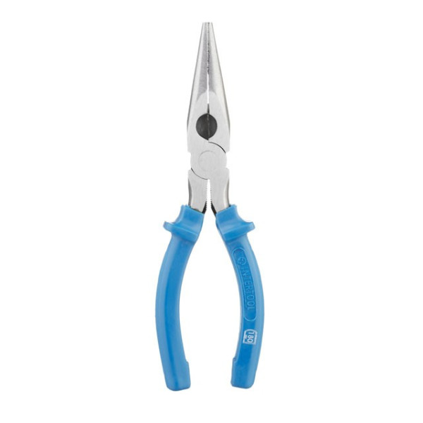 Pliers elongated straight, 180 mm Intertool HT-0122