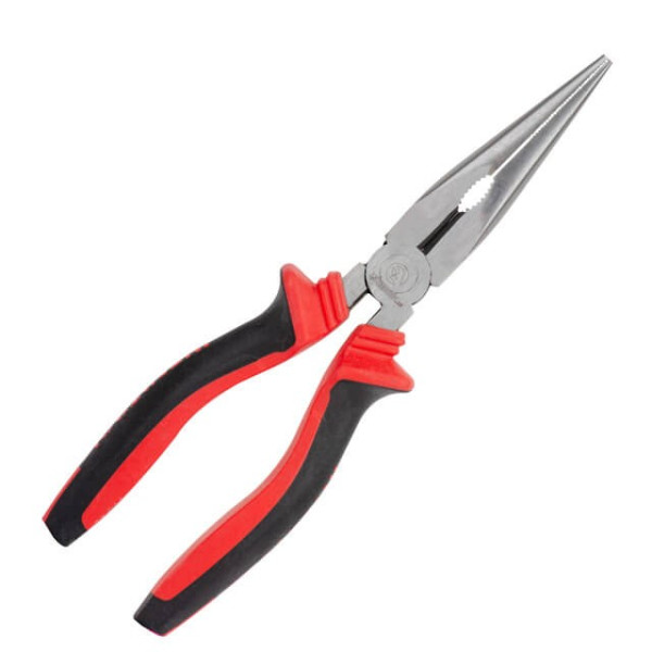 Pliers elongated straight 200 mm, 40CrV, phosphated, polished. Intertool NT-0140