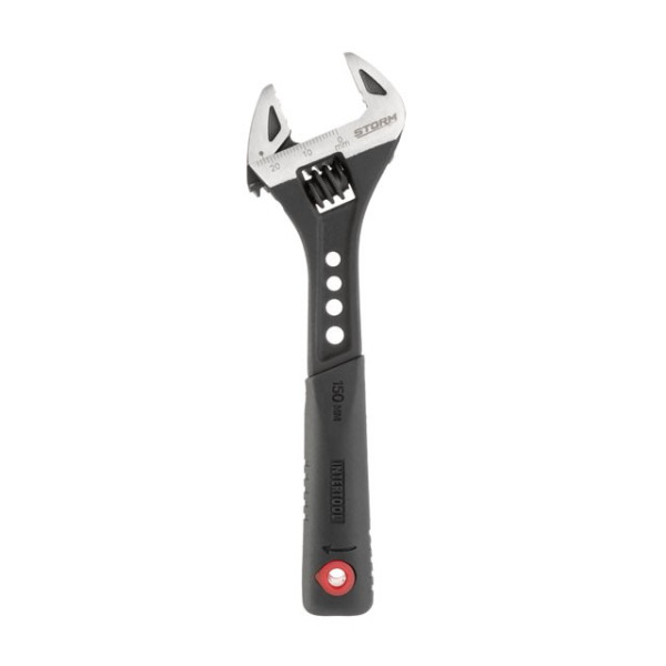 Wrench 150 mm forged, TPR handle, HRC 40 ~ 50, Cr-V STORM Intertool XT-0070