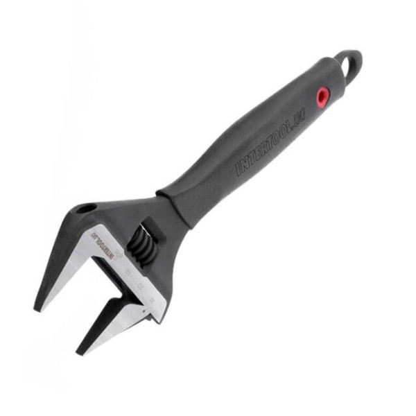Spanner 200 mm, rubberized handle, jaw spacing 38 mm, CrV Intertool XT-0045