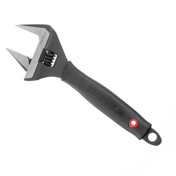 Spanner 200 mm, rubberized handle, jaw spacing 38 mm, CrV Intertool XT-0045