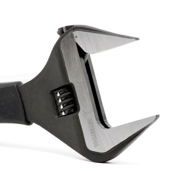 Spanner 250 mm, rubberized handle, jaw pitch 50 mm, CrV Intertool XT-0050