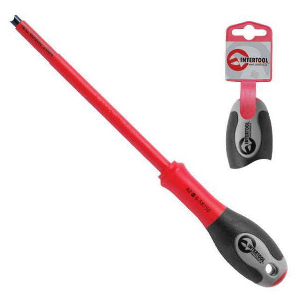 Викрутка шліцева ізольована 0.8*4 мм, 75 мм, 1000 В Intertool VT-3204