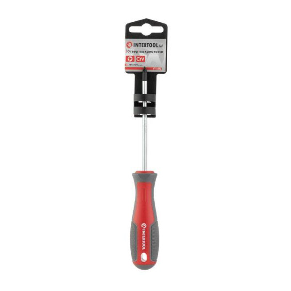 Викруткa PZ1*100 мм, CR-V Intertool VT-3332