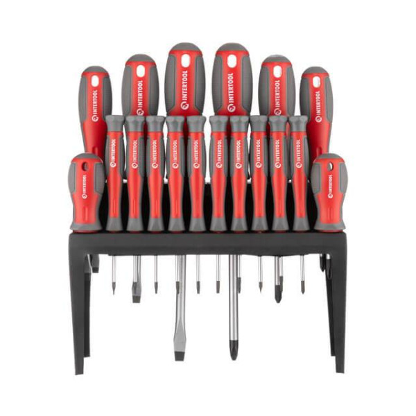Screwdriver set of 18 units Intertool VT-3350