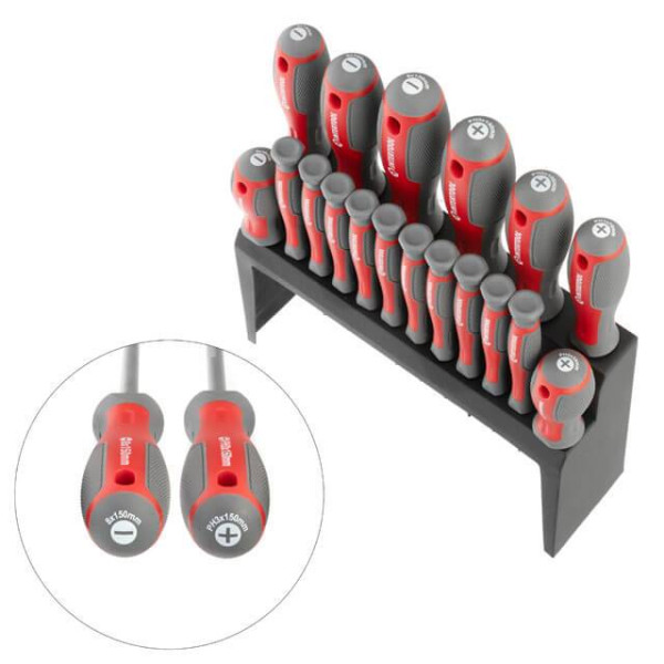 Screwdriver set of 18 units Intertool VT-3350