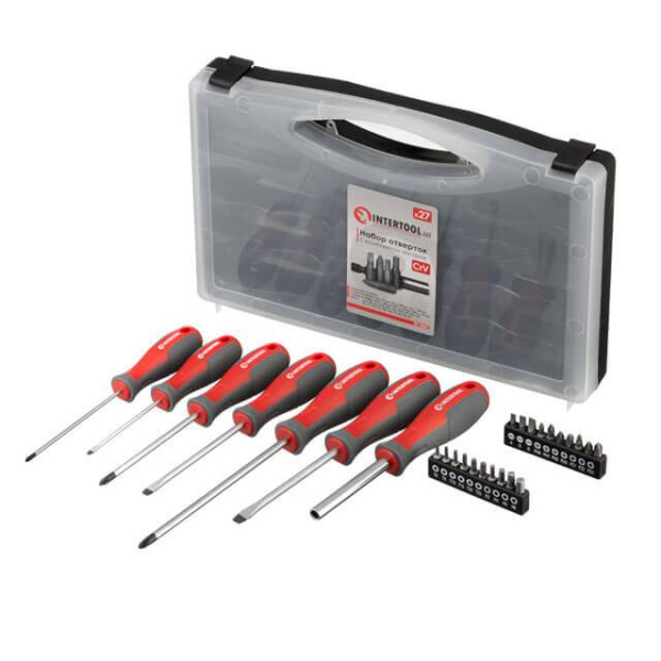 Intertool VT-3351 screwdriver set with a set of 27 pieces