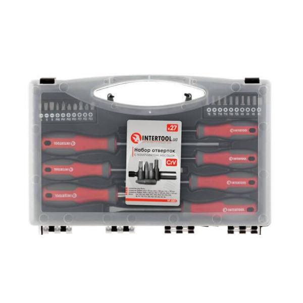 Intertool VT-3351 screwdriver set with a set of 27 pieces