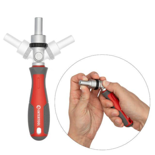 A set of screwdrivers with a set of 51 bits Intertool VT-3352