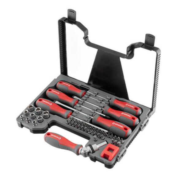 A set of screwdrivers with a set of 51 bits Intertool VT-3352